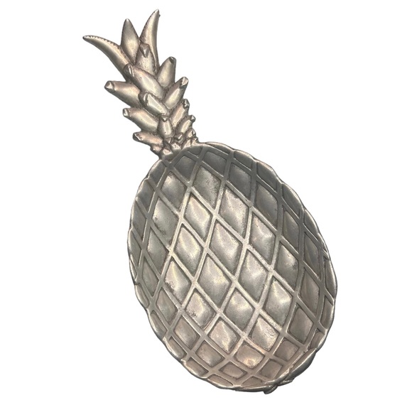 Vtg Pineapple Pewter Tray - Picture 7 of 13